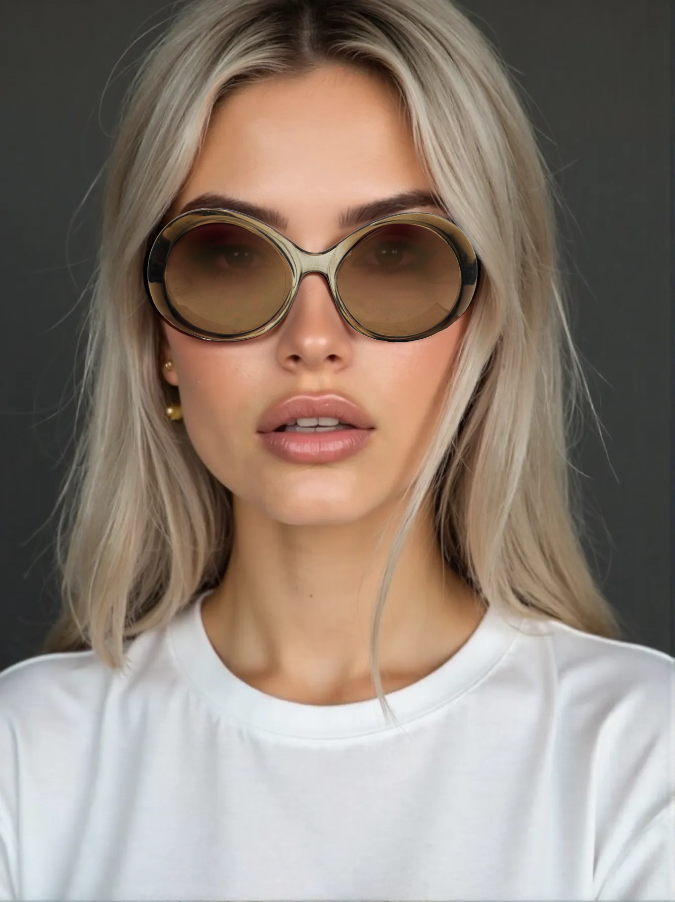 1970s Oversized Oval Prescription Sunglasses in Acetate