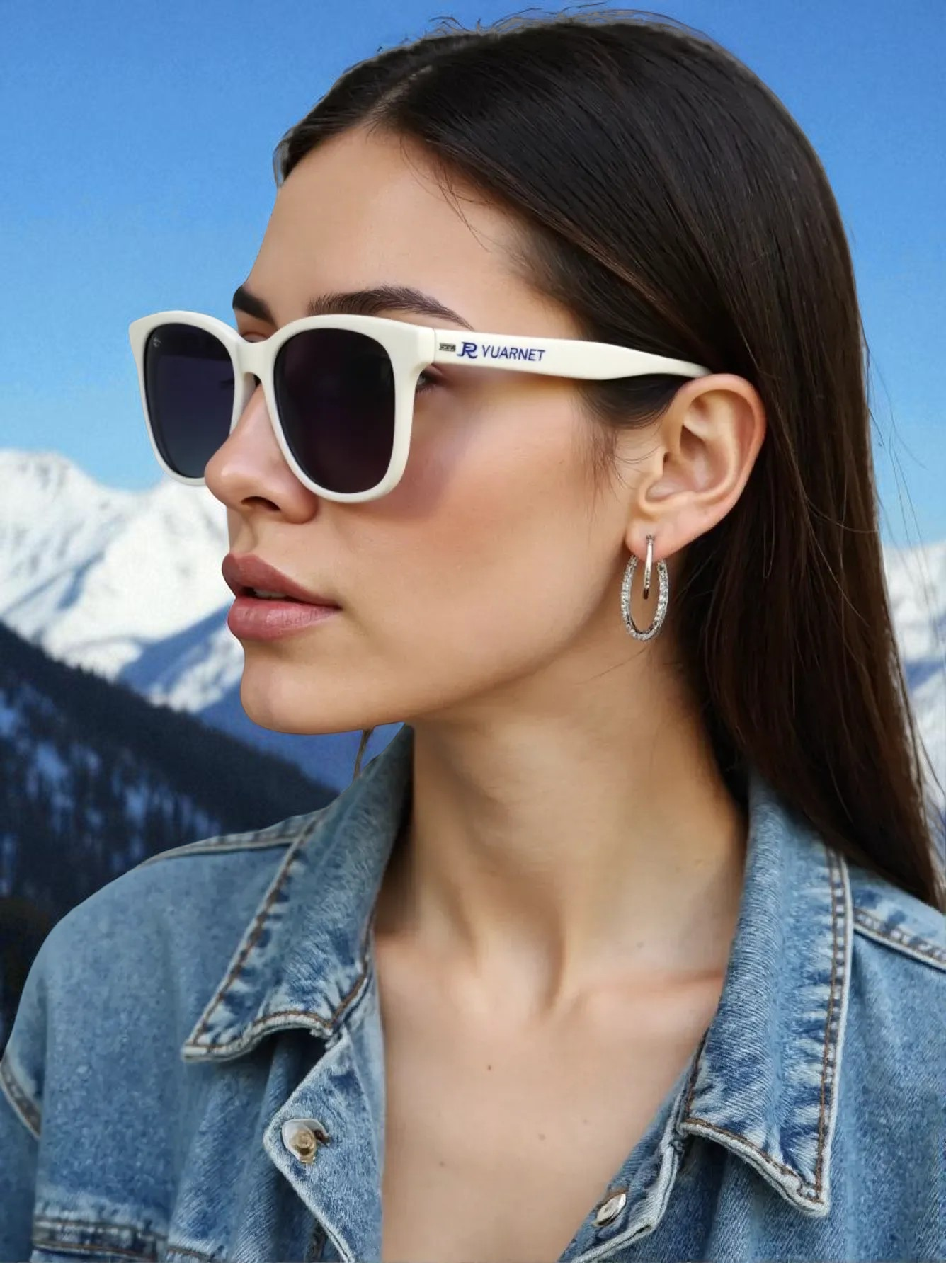 Vintage 1980s - PX-2000 White Nylon Cat-Eye Sunglasses - Vuarnet