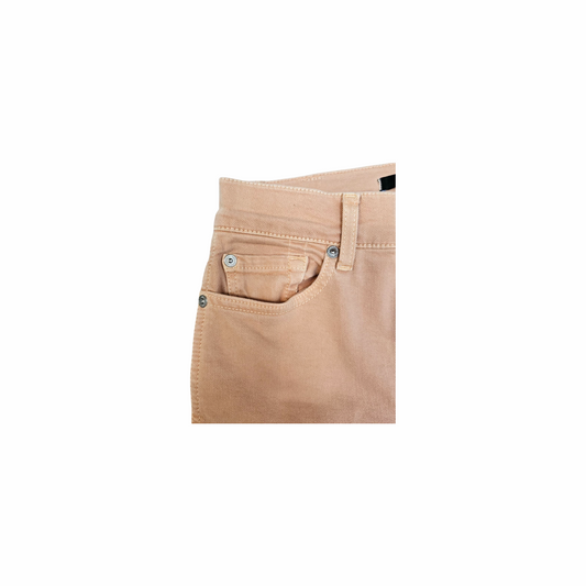 High Waist Peach Straight Legs Jeans - 7 For All Mankind