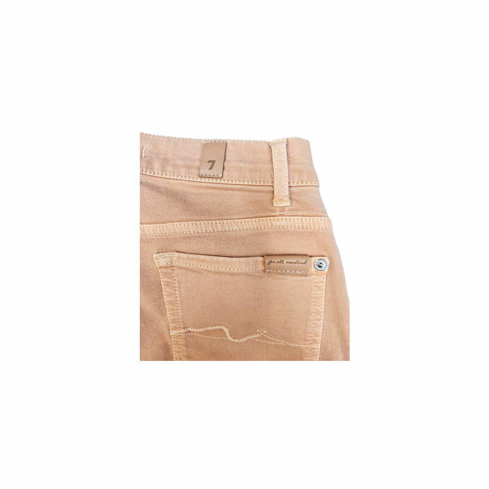 High Waist Peach Straight Legs Jeans - 7 For All Mankind