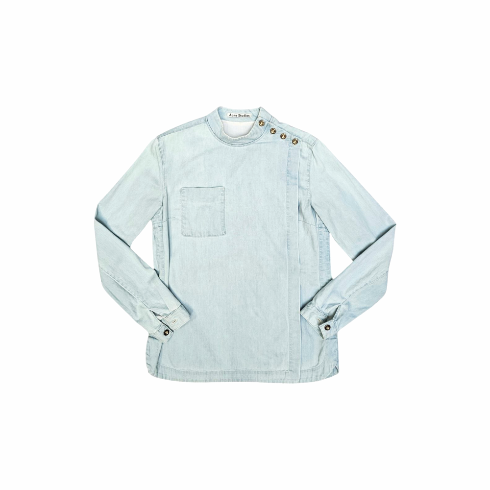 Washed Denim Shoulder Buttons Tunic - Acne Studios
