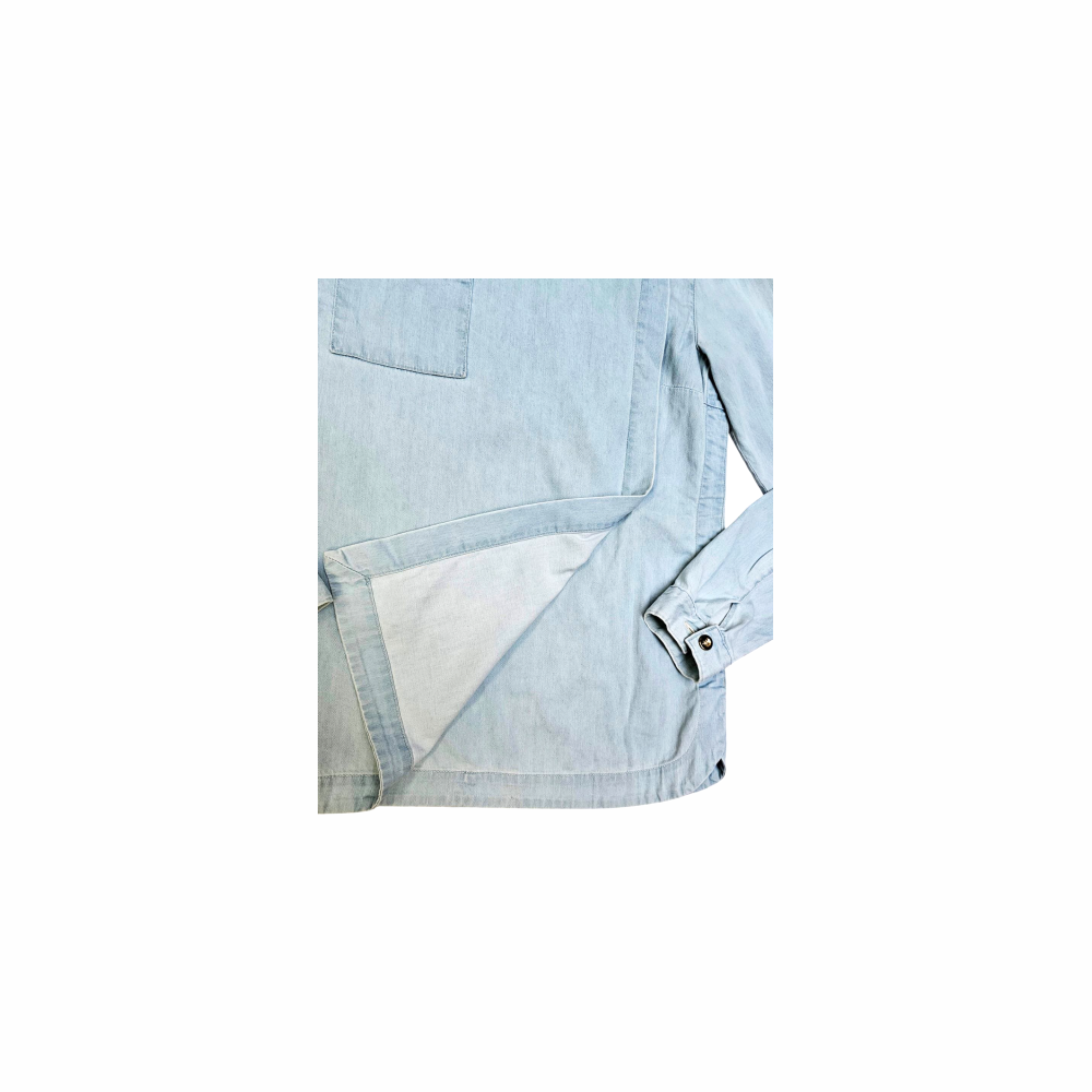 Washed Denim Shoulder Buttons Tunic - Acne Studios