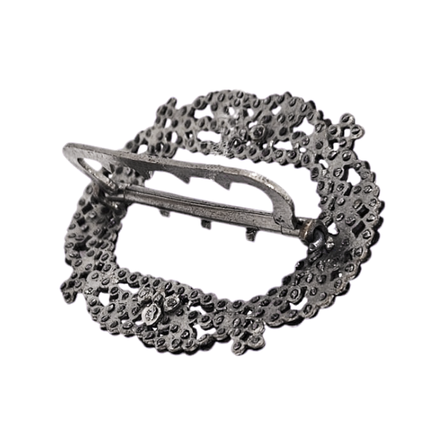 Antique Georgian Faceted Steel Jewellery Belt Buckle - Collectable item - Re:Velvet