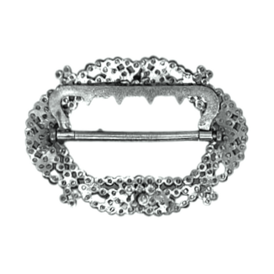 Antique Georgian Faceted Steel Jewellery Belt Buckle - Collectable item - Re:Velvet