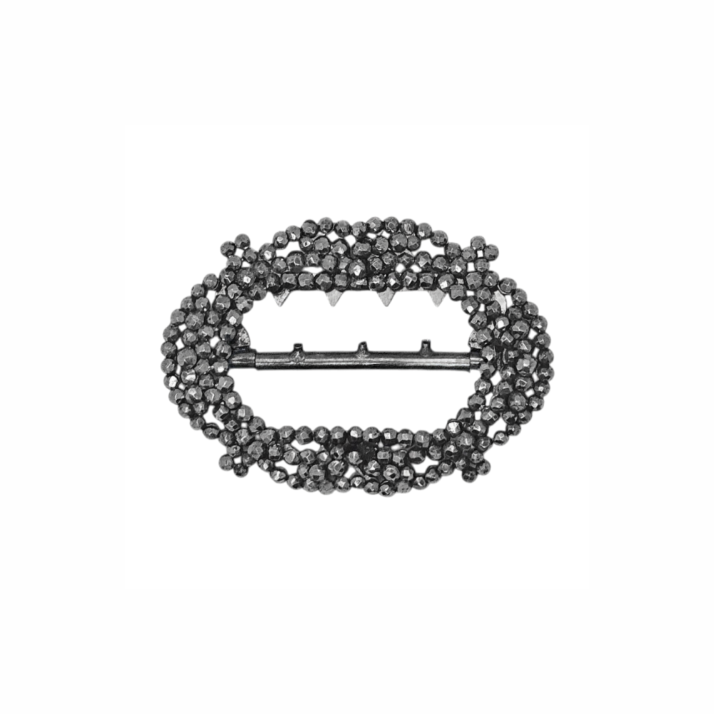 Antique Georgian Faceted Steel Jewellery Belt Buckle - Collectable item - Re:Velvet