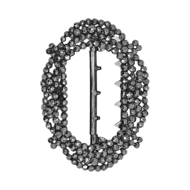 Antique Georgian Faceted Steel Jewellery Belt Buckle - Collectable item - Re:Velvet
