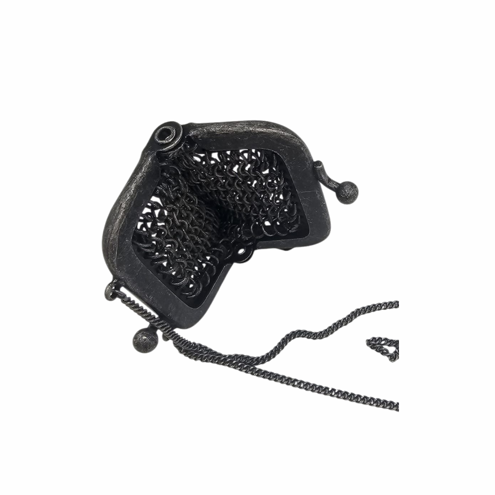 Mesh Purse Pendant on Chain Necklace - All Saints