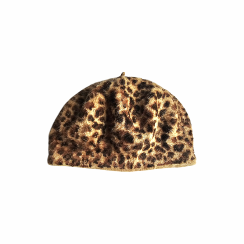 Angora Leopard Print Beret - Re:Velvet