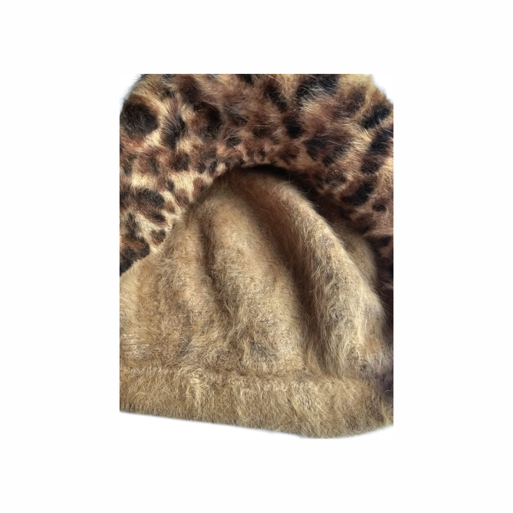 Angora Leopard Print Beret - Re:Velvet