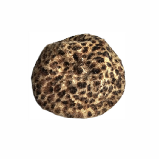 Angora Leopard Print Beret - Re:Velvet