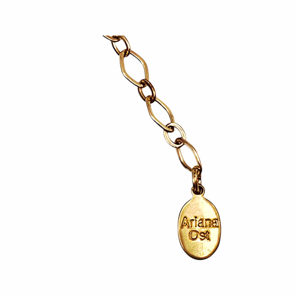 Amara Semi Precious Gemstones Strand and Encaged Pyrite Pendant - Ariana Ost