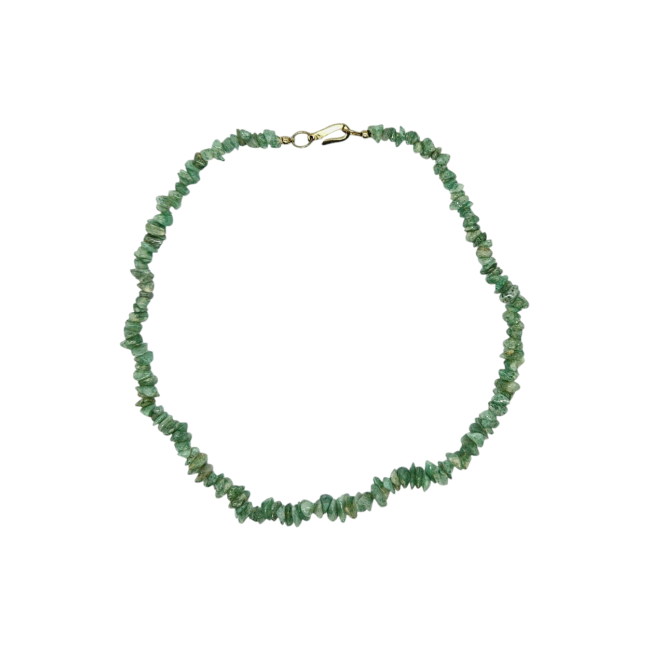 Vintage 1980s Aventurine Chip Necklace - Re:Velvet