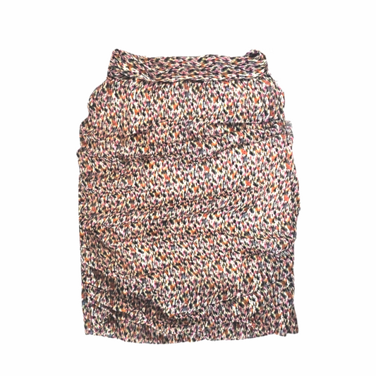 Draped Multicolour Print Skirt with Knotted Belt - Ba&h