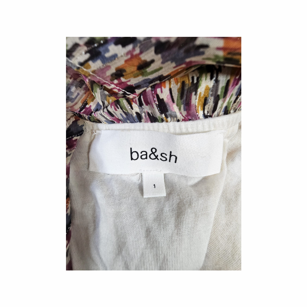 Draped Multicolour Print Skirt with Knotted Belt - Ba&h