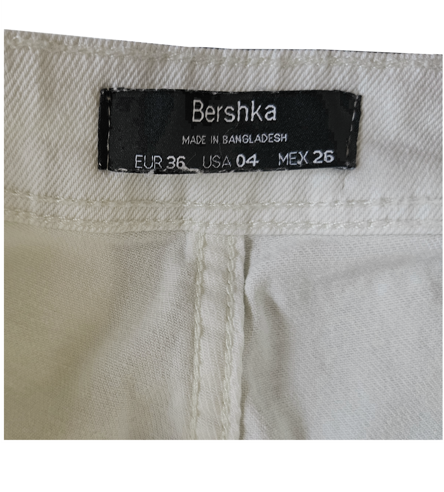 High waist Flared / Bootcut Off White Denim - Size 36 - Bershka - Re:Velvet