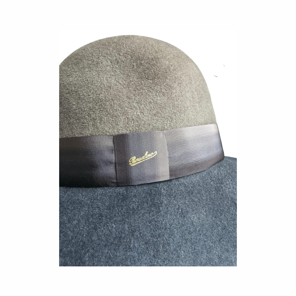 Dual Colours Wide Brim Eleanora Brushed Felt Hat - Borsalino - Re:Velvet