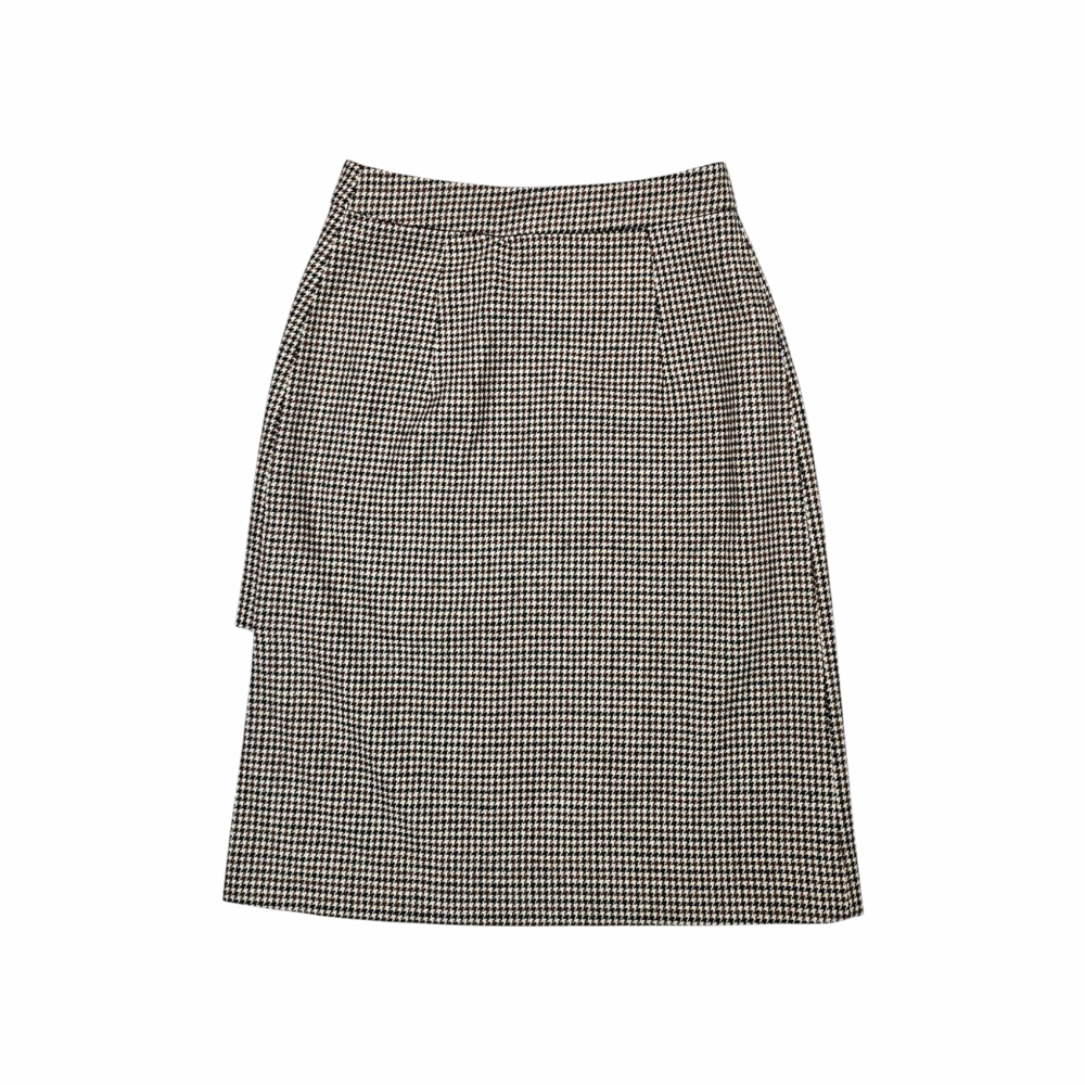 Folded Houndstooth Skirt - Braque Label - Re:Velvet
