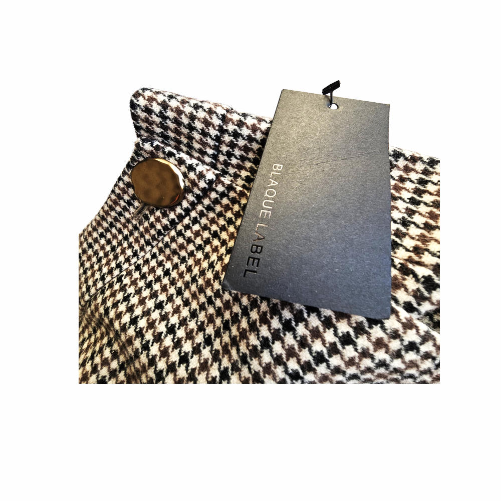 Folded Houndstooth Skirt - Braque Label - Re:Velvet