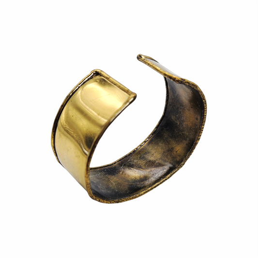 Vintage Brass Sculptural Cuff Bracelet