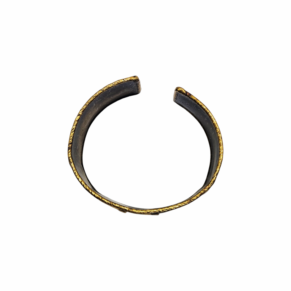 Vintage Brass Sculptural Cuff Bracelet