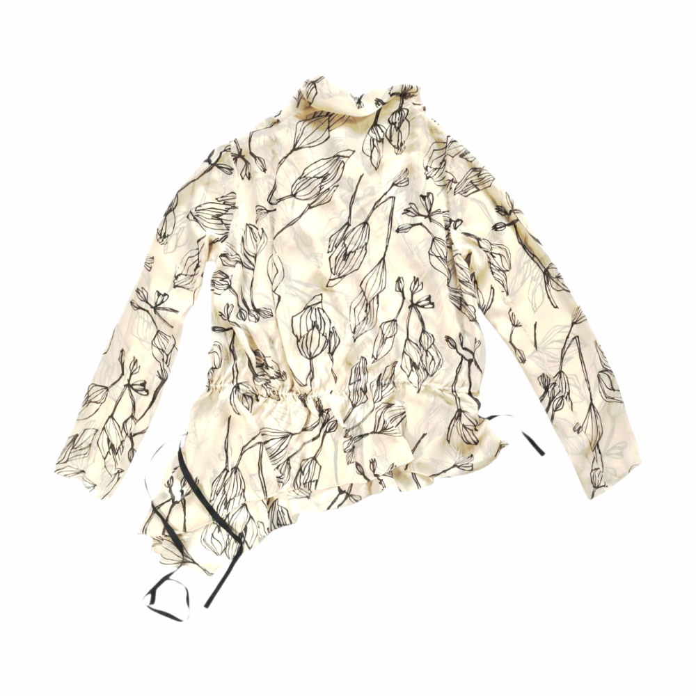 Floral Print Silke Chiffon Blouse "Cavier" - By Malene Birger