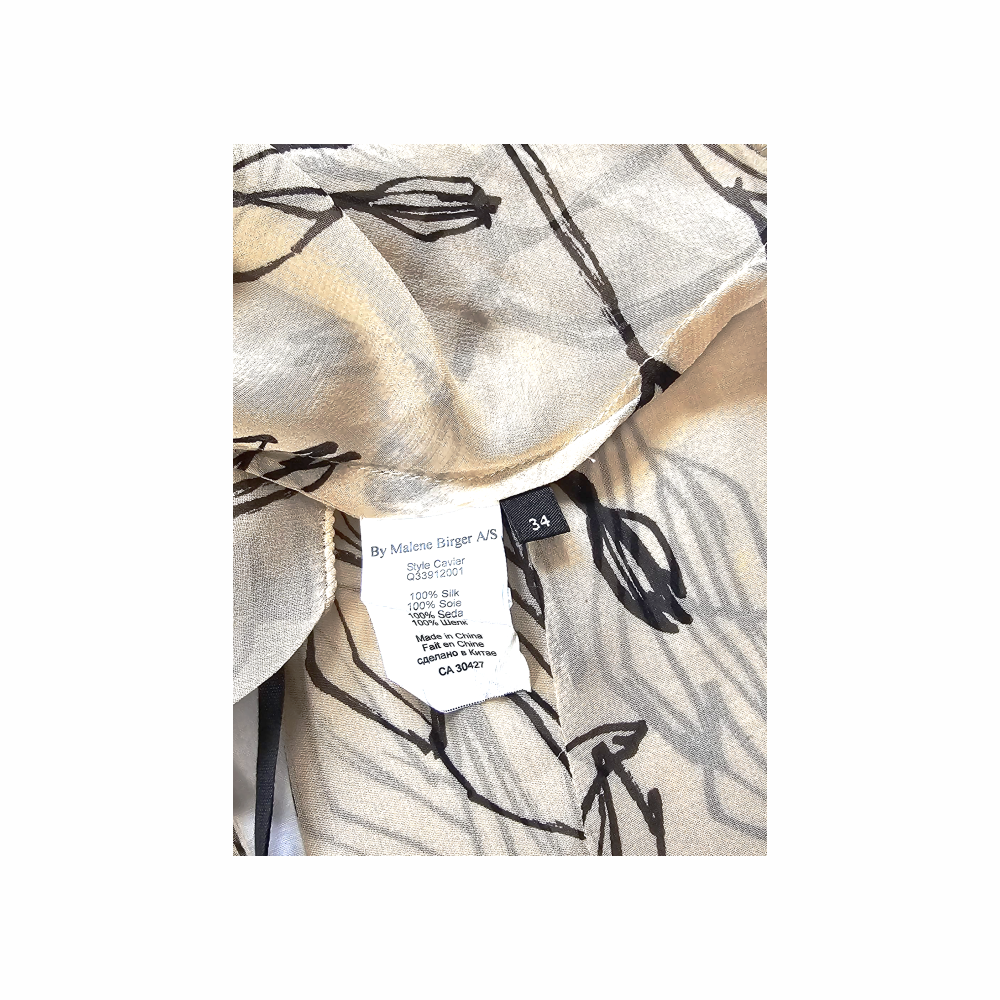 Floral Print Silke Chiffon Blouse "Cavier" - By Malene Birger