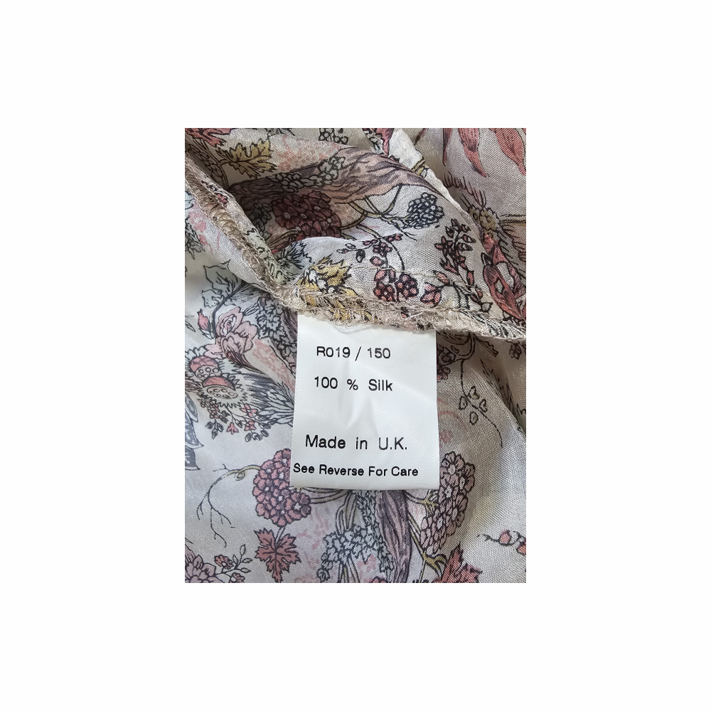 Silk Maxi Dress in Antique Floral - Cabbages & Roses