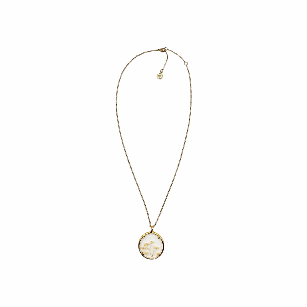 Baby´s Breath Pendant and Gold Plated Chain Necklace - Catherine Weitzman