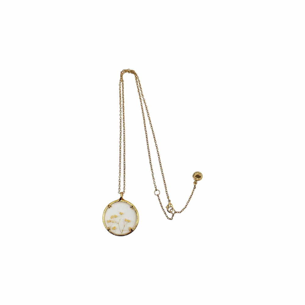 Baby´s Breath Pendant and Gold Plated Chain Necklace - Catherine Weitzman
