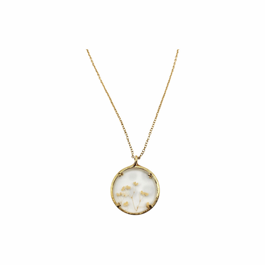 Baby´s Breath Pendant and Gold Plated Chain Necklace - Catherine Weitzman