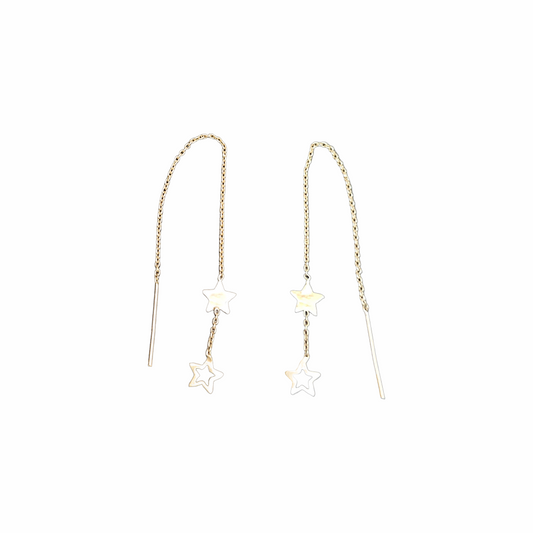 Double Star Pull-Through Threader Earrings - Re:Velvet