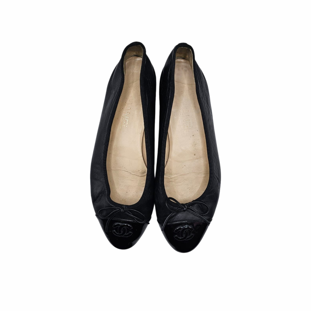 Calfskin CC Ballerina Pumps - Chanel