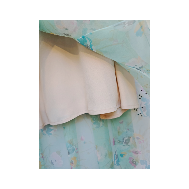Floral Embellished Pleated Silk Skirt- Christopher Kane - Re:Velvet