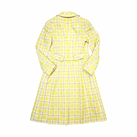 Canary Wool Tweed Long Coat - Cojana