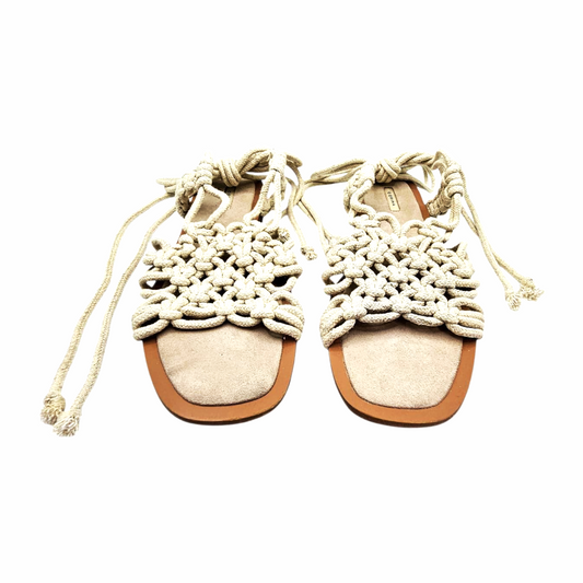 Macramé Rope Tie-Up Sandals – Corina