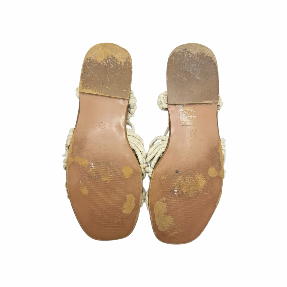 Macramé Rope Tie-Up Sandals – Corina