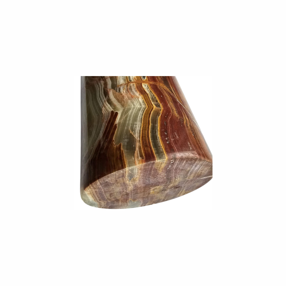 Cylinder Shaped Brown Onyx Vase - Re:Velvet