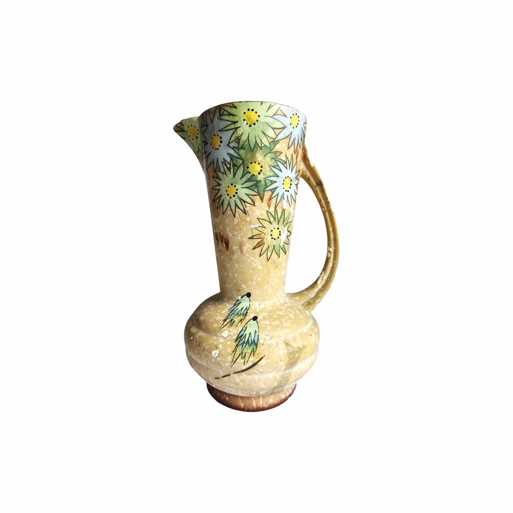 Hand Painted Decor Ceramic Jug - Late 1800s Early 1900s - Re:Velvet