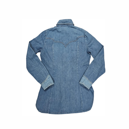 1970s Pointy Collar Soft Denim Shirt - Mr Americar - Re:Velvet