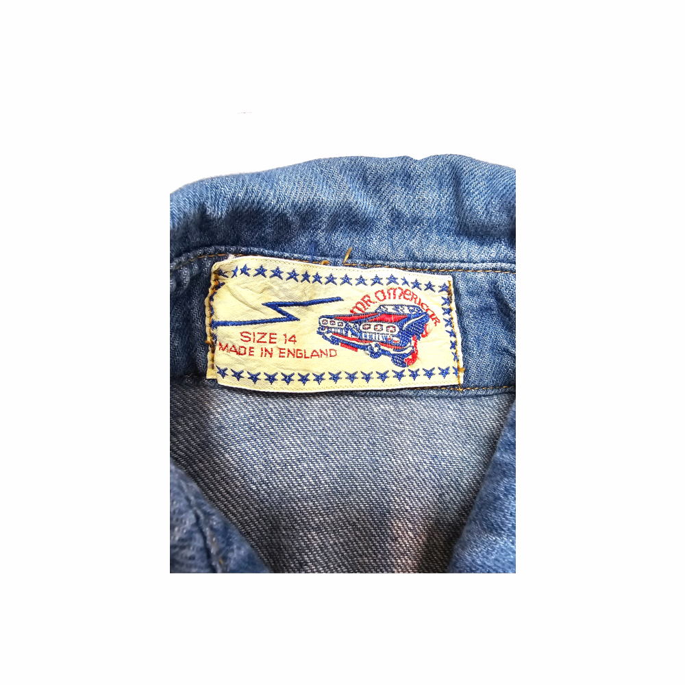 1970s Pointy Collar Soft Denim Shirt - Mr Americar - Re:Velvet