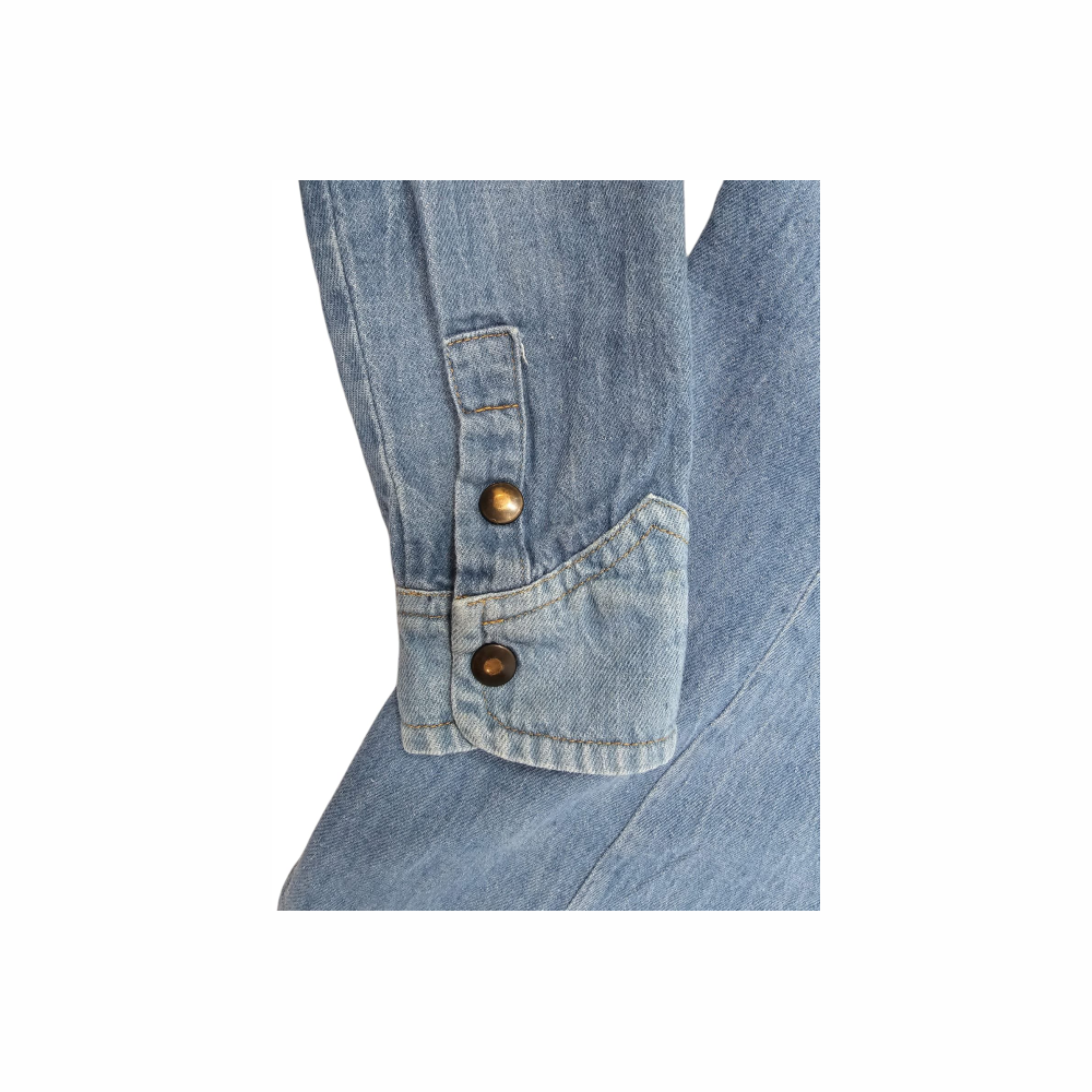 1970s Pointy Collar Soft Denim Shirt - Mr Americar - Re:Velvet