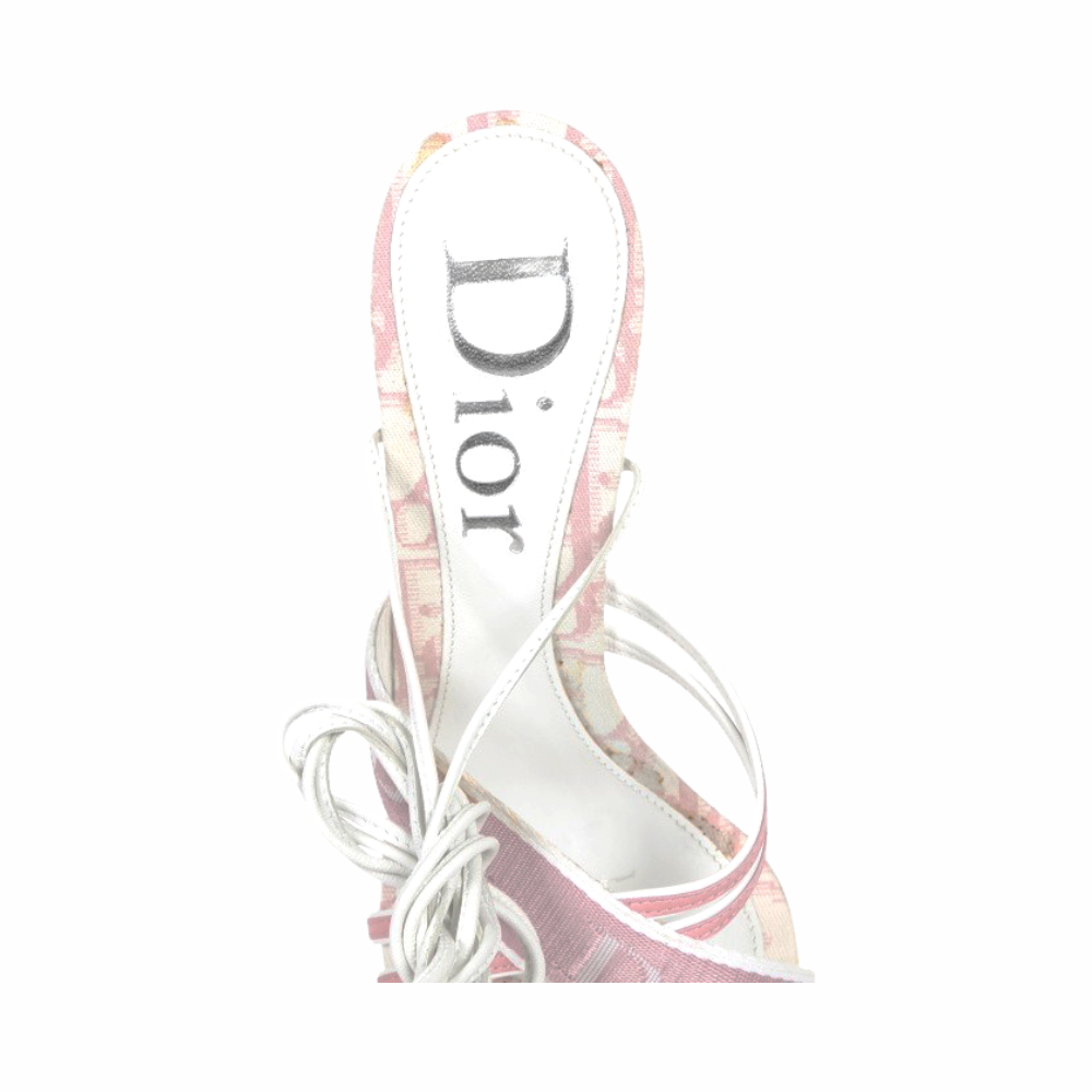 Diorissimo Canvas Strappy Platform Sandals - Dior