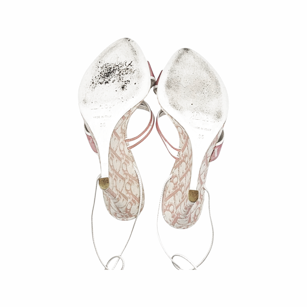 Diorissimo Canvas Strappy Platform Sandals - Dior