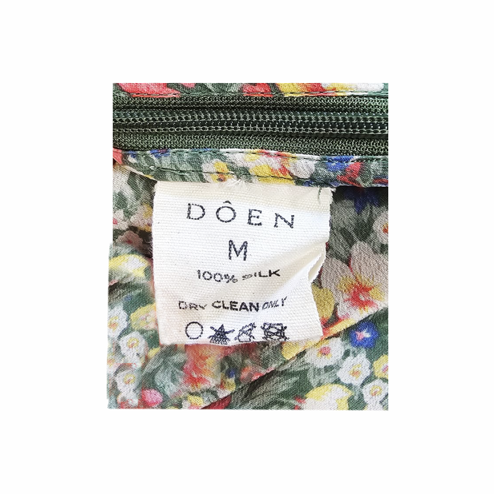 Puff Sleeves Floral Silk Blouse - Dôen