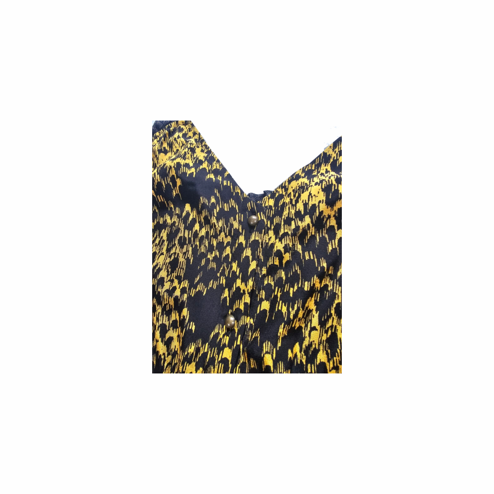 Lace Adorned Camouflage Slip On Silk Dress -Ecoté