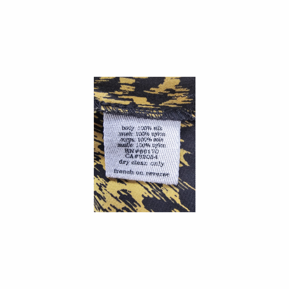 Lace Adorned Camouflage Slip On Silk Dress -Ecoté