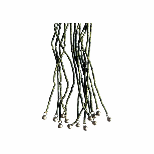 Ethnic Inspired Aventurine Beaded Scarf Necklace - Re:Velvet