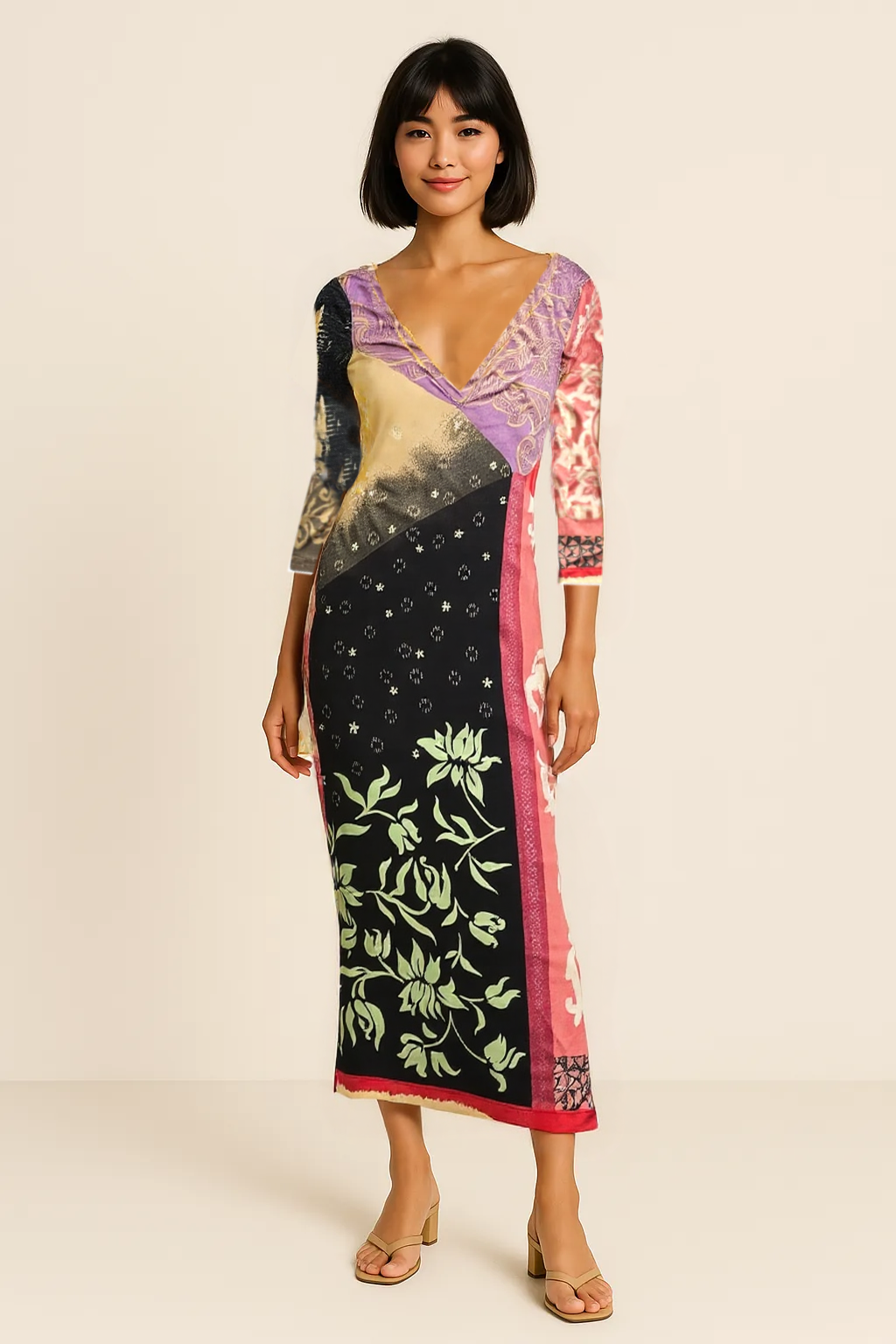 Maxi Jersey Dress with Ethnic-Inspired Print - Etro