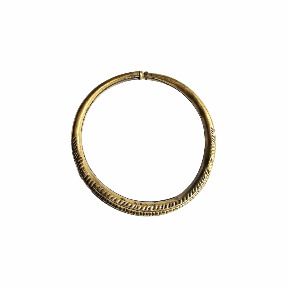 Expandable Engraved Brass Metal Choker - Re:Velvet