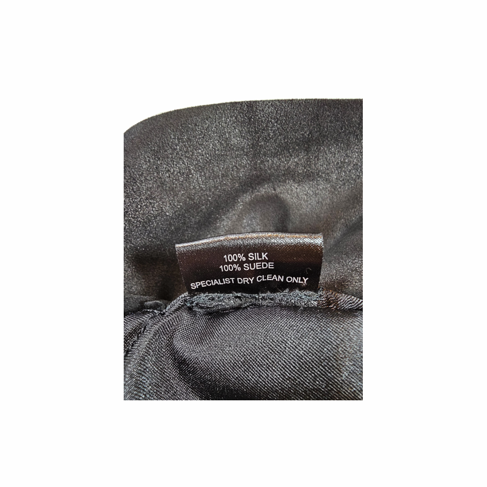 Suede Belted Jacket with Beaded Sleeves - Felder + Felder